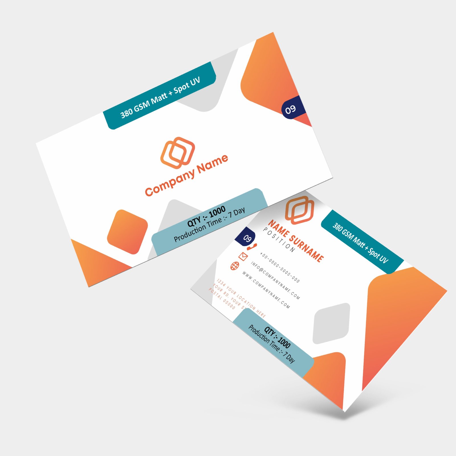 380 GSM Matt Card