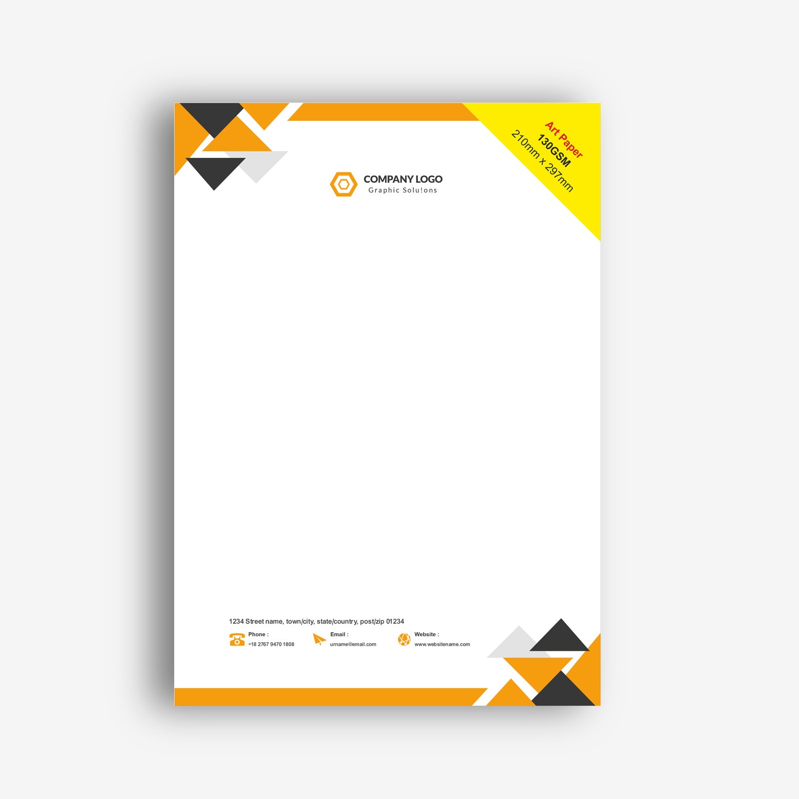 Art Paper Letterhead